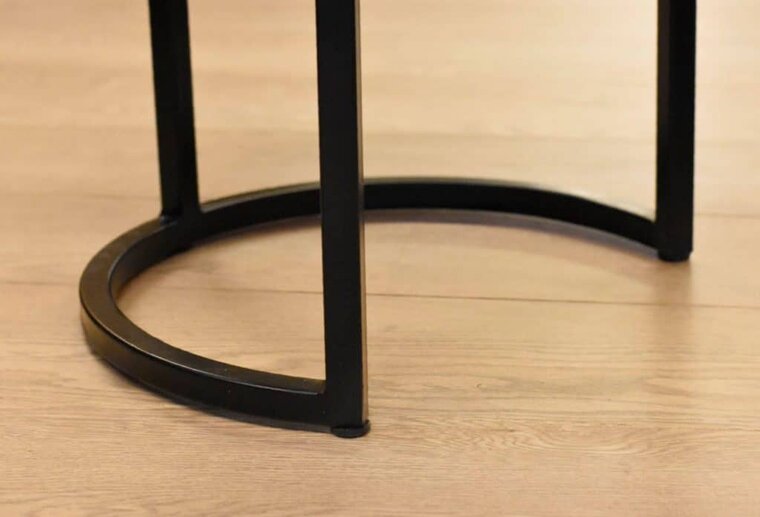 3er Couchtisch Set Halle - Gr. 1 - klein mit 2 cm Platte