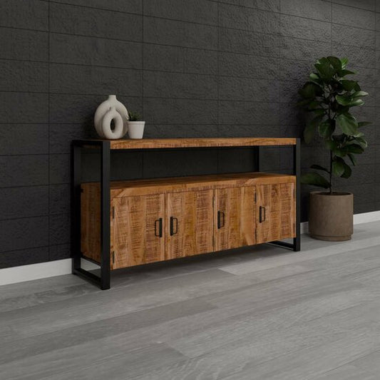 Sideboard Flensburg aus Mangoholz 4 Türen 175 cm