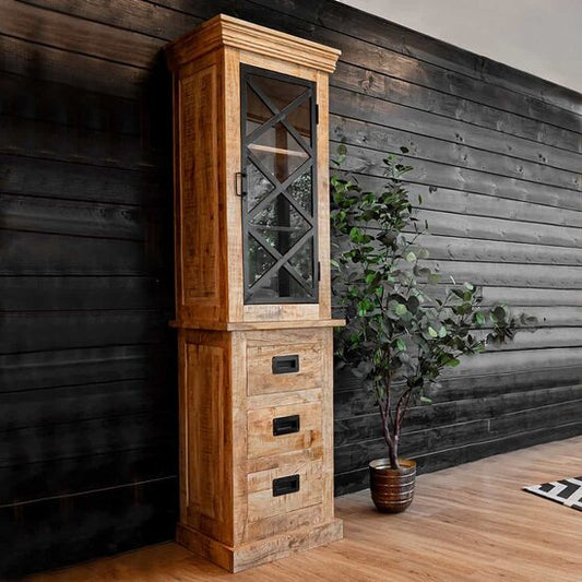 Vitrinenschrank Wolfsburg -  60 x 220 cm