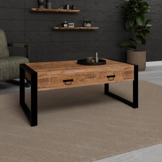 Couchtisch Flensburg mit Schubladen 130 x 70 x 45 cm.